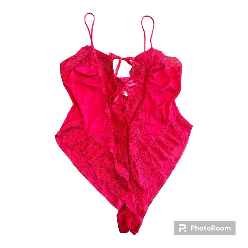 Vintage Alana Gale Hot Pink Teddy Size Large